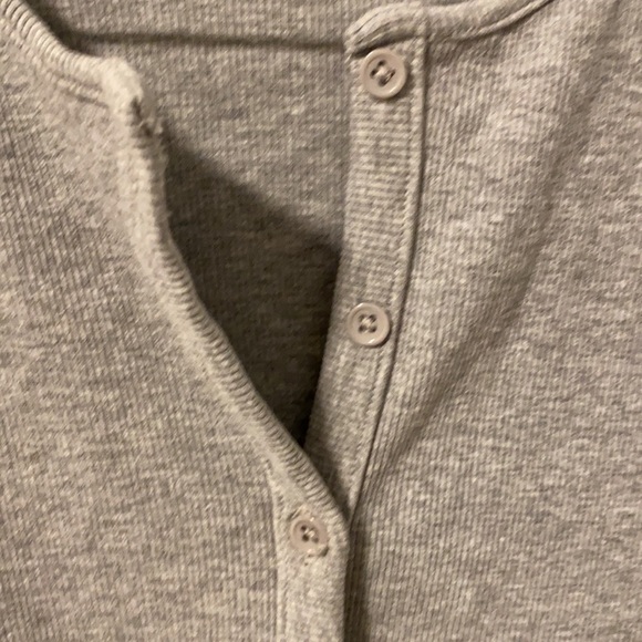 Grey Zara Knit Button Up Shirt. Size Medium but would fit small. - Picture 4 of 4